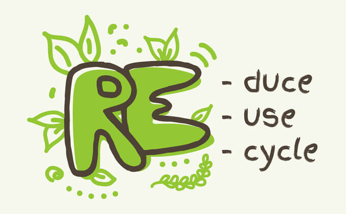 Implementation of the 3Rs of industrial waste